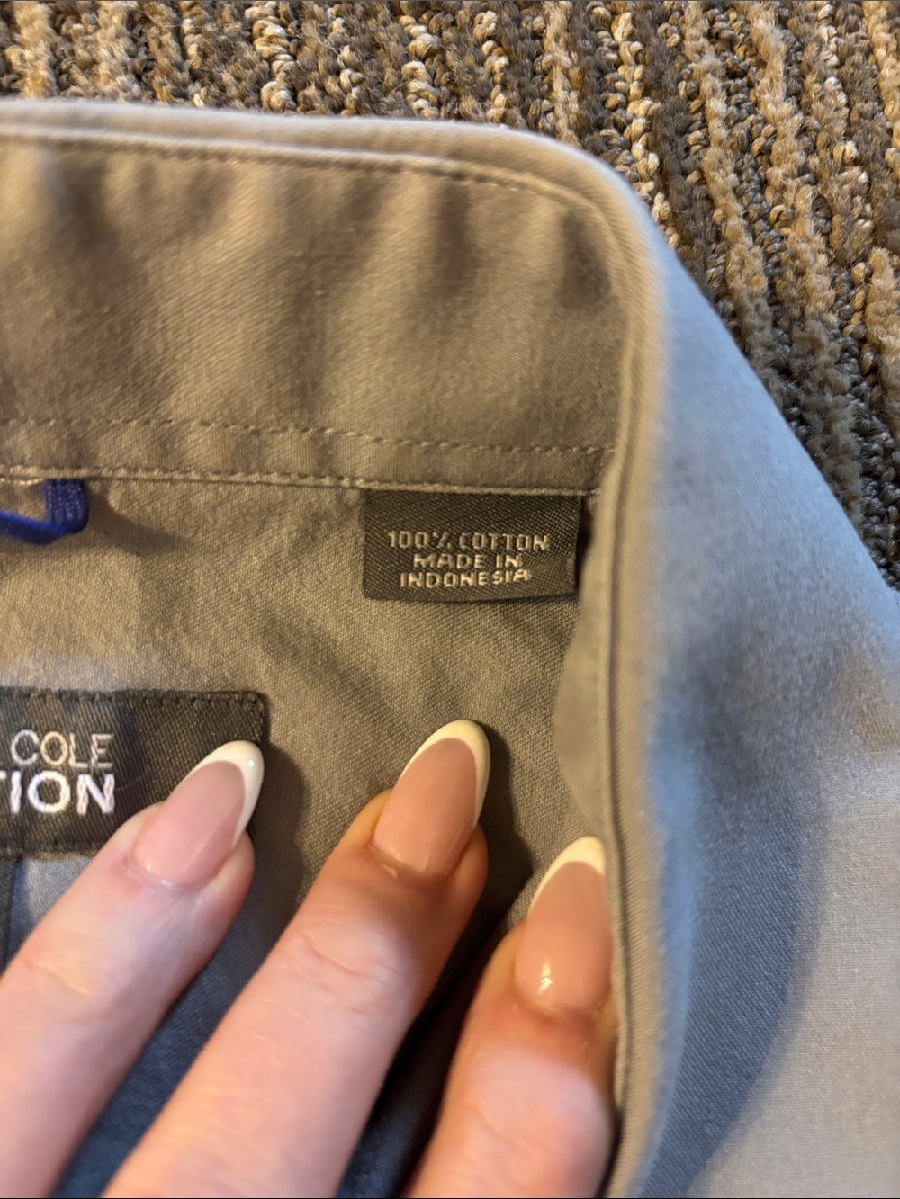 Gray button down - Picture 4 of 5